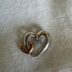 Vintage Rose Gold Diamond Heart Pendant for necklace